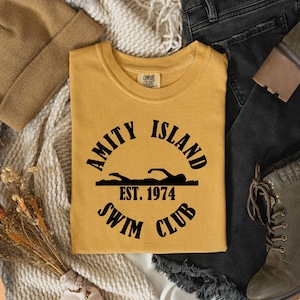 Jaws Amity 1975 Shirt, Amity Island T-Shirt, Beach Vacation Shirt, Beach Thriller Shirt, Great White Shark Movie Shirt, Horror Fan Gift Tee