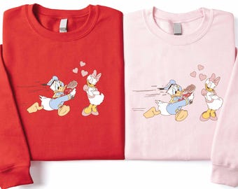 Mickey and Minnie Sweatshirt, Disney T-Shirt, Disney Tee, Disney Vacation Shirt, Disney Top, Disney Family Shirt, Disney Vday Day Sweatshirt