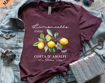 Limoncello La Dolce Vita Shirt, Lemon Shirt Italy T-Shirt, Italian Summer Holiday Gift, Amalfi Coast Shirt, Italy Vacation Tee, Holiday Tee