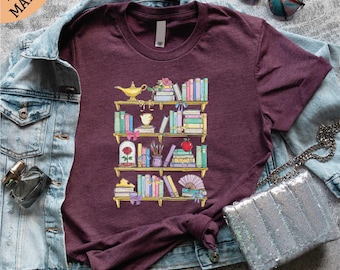 Princess's Library T-Shirt, Disney Princess Shelf Sweatshirt, Disney Book Lover Shirt, Princess Belle Book, Librarian Tee, Disneyland Tee
