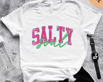 Salty Soul Summer Shirt, Summer Vacation Shirt, Summer Shirt, Beach Shirt, Ocean Lover Gift, Gifts for Girls, Florida Shirt, Hawaii Shirt