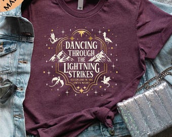 Camiseta "Bailando entre relámpagos", inspirada en la serie Empíreo, sudadera para amantes de los libros, regalo para ella