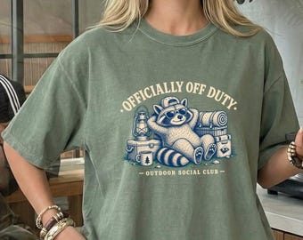 Official Off Duty Outdoor Social Club Comfort Colors® T-Shirt, True Crime Hiking Shirt, Outdoor Adventure Tee, Introvert Camping Sweater