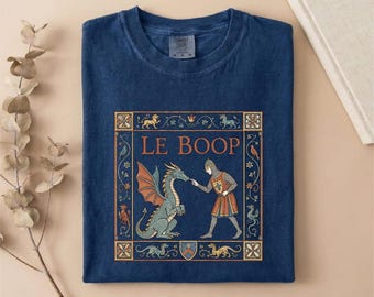 Comfort Colors® Dragon Boop T-Shirt, Book Dragon Readers Society Shirt, Dragon Book Tee, Mythical Creatures Book Top. Bookish Reading Top