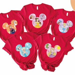 Disney Princess Mickey Head T-Shirt, Disney Princess Tee, Disney Character Shirt, Disney Trip T-Shirt, Girls Trip Shirt, Cinderella Sweater