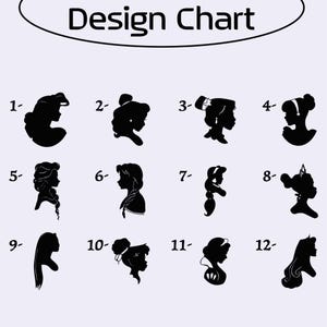 the silhouettes of disney characters are shown in black and white