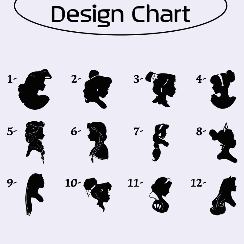 the silhouettes of disney characters are shown in black and white