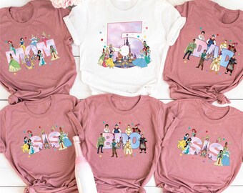 Princess Birthday Shirt, Birthday Shirts, Princess Shirt, Princess Family Party Shirts, Disney Shirts, Disneyworld Shirts, Disneyland Shirts