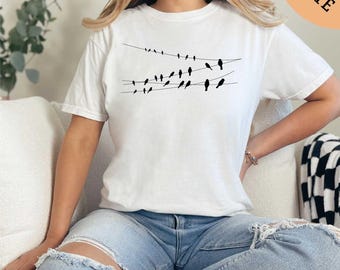 Birds Shirt, Nature Lover Gift Shirt, Gift for Him Her, Insects Plants Gardening Birds, Comfort Colors Shirt, Animal Lover Shirt, Birds Tee