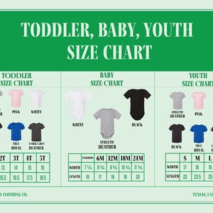 a chart showing the size of a baby's shirt