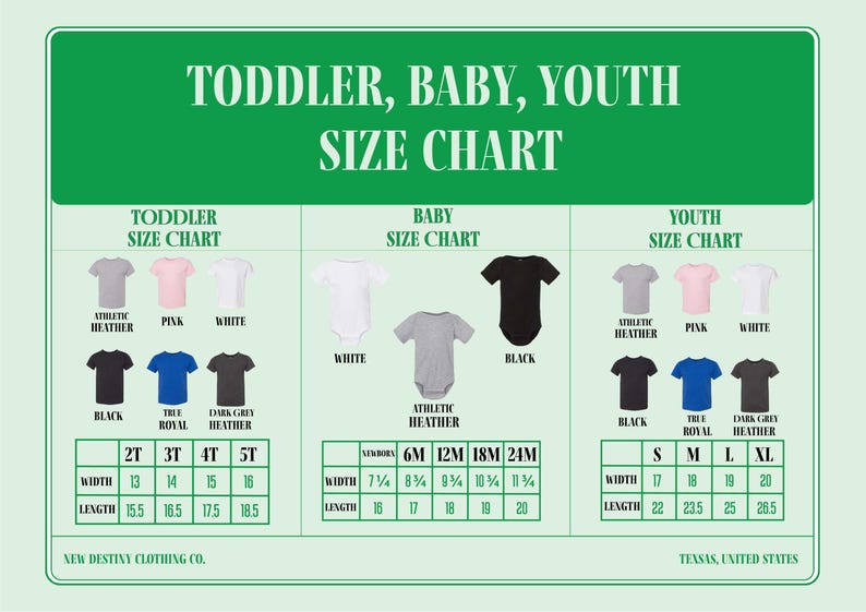 a chart showing the size of a baby's shirt