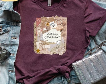 Comfort Colors® Just Living My Life for Him T-Shirt, Inspirational Shirt, Motivational Sweater, Positive Quotes Tee, Jesus Lover Sweatshirt