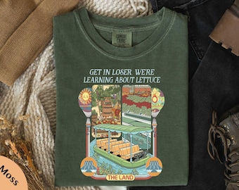 Camiseta "Vivir con la Tierra" inspirada en Disney Epcot, colores cómodos®, sudadera "Entra en el Parque Disney, vamos a aprender sobre la lechuga"