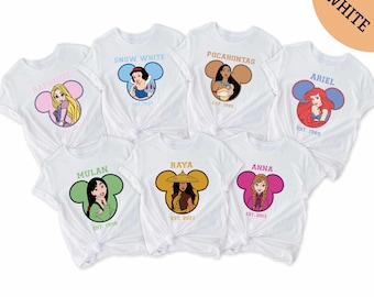 Disney Princess Shirts, Matching Group Disney T-Shirt, Disney Sweater, Aurora Shirt, Elsa Shirt, Anna Shirt, Cinderella Shirt, Ariel Shirt