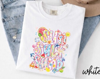 Sun Salt Sand Comfort Colors® T-Shirt, Beach Vibes Shirt, Summer Time Tee, Tropical Vacation Tee, Coastal Top, Palm Tree Shirt, Ocean Beach