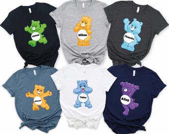 Custom Name Cute Bear Shirt, Personalized Bear Shirt for Kids, Cute Bear Custom Name Shirt, Custom Kids Bear Sweatshirt, Custom Name Shirt