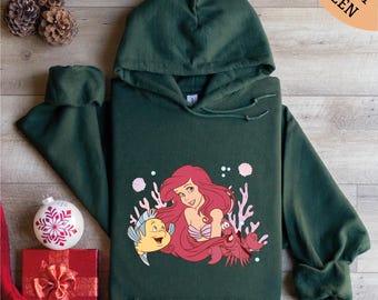 Disney Ariel Hoodie, The Little Mermaid Tee, Princess Matching T-Shirt, Disney Princess Ariel Shirt, Disney Princess Tee, Disney Matching