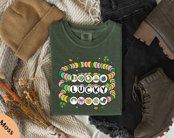 Lucky Charm Comfort Colors® T-Shirt, Shamrock Shirt, St Patricks Day Shirt, St Patty's Good Luck Shirt, Irish Day Tee, Lucky T-Shirt
