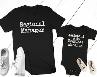 Regional manager shirt, Matching Father Son Shirts, Assistant to the regional manager shirt, Father son matching shirts, Dad son matching