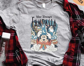 Walt Disney's Fantasia Shirt, Mickey Mouse Shirt, Sorcerer Wizard Mickey Mouse Tee, Disney Magic Shirt, Magic Kingdom Tee, Disneyland Shirts
