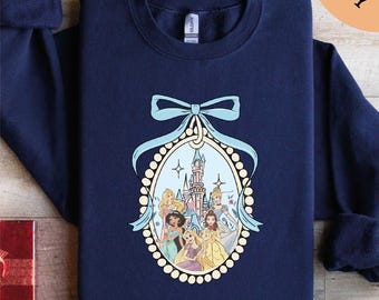 Disney Princess Coquette Sweatshirt, Disney Princess Squad Shirt, Ariel, Belle, Cinderella, Rapunzel, Disney Shirt, Girls Trip Sweatshirt