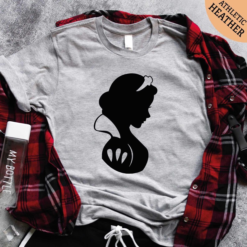 a t - shirt with a silhouette of a woman's head