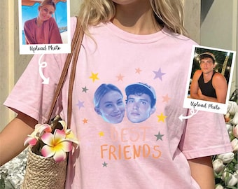 Custom Photo Best Friend Comfort Colors T-Shirt, Custom Photo Bestie Shirt, Friendship Tee, Birthday Gift for Friend, Birthday Gift Idea