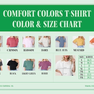 a women's t - shirt with different colors and sizes