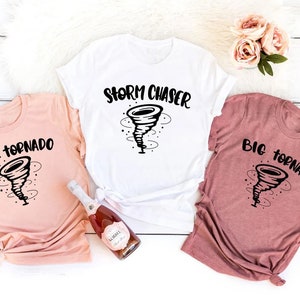 Matching Mama and Mini Family Shirts, Storm Chaser, Tiny Tornado, Mother Son Daughter Custom Tshirts, Matching Outfit, Mothers Day Gift