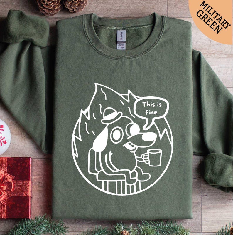 a green shirt with a picture of a dog on it
