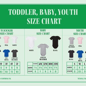 a chart showing the size of a baby's shirt