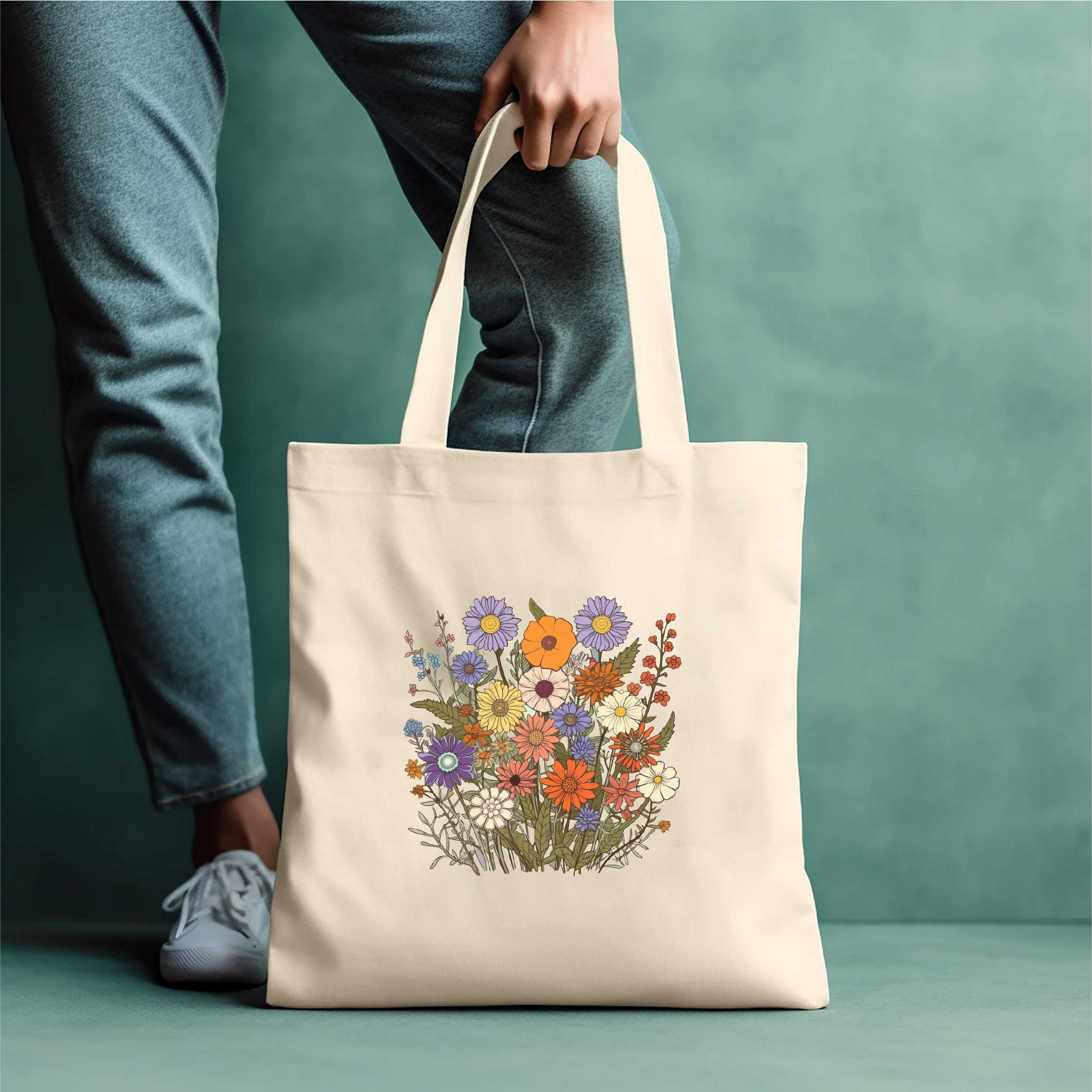 Anti Bad Vibes Printed - Bolsa de tela grande para Unisex