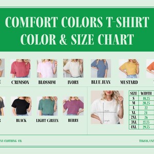 a women's t - shirt with different colors and sizes
