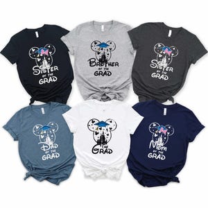 Disney Graduate Family Shirt, Graduate 2025 Tee, Disney Grad T-Shirt, Disney Grad Mom, Disney Grad Dad Shirt, Graduation Tee, Senior 2025