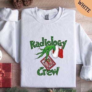 Radiology Crew Christmas Sweatshirt, Radiology Shirt, Technologist Shirt, Nurse Gifts, Xray Tech Tee, Radiology Holiday Shirt, Gift for Her