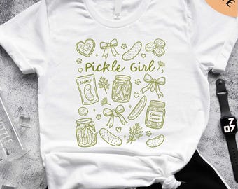 Pickle Princess T-Shirt, Pickle Lover Sweatshirt, Pickle Shirt, Pickle Queen Sweater, Foodie Sweatshirt, Snack Lover Gift, Bow Food T-Shirt