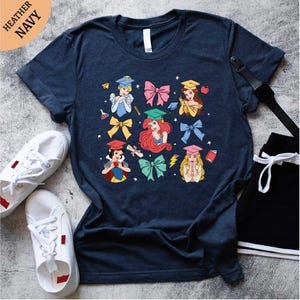 Coquette Disney Princess Graduation Shirt, Disney Grad Gift T-Shirt, Disneyland Tee, Princess Senior Grad Tee, End Of School Graduate Party