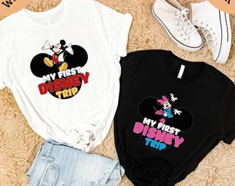 My First Disney Trip Shirt, Mickey and Minnie Shirt, Disneyworld Trip 2024 Sweatshirt, Disneyland Trip, Disney Shirt, Mickey Minnie Shirt