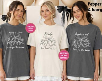 Bridal Party Comfort Colors® T-Shirt, Bridesmaid Proposal Shirt, Maid of Honor Tees, Matching Wedding, Wedding Party Bachelorette T-Shirt