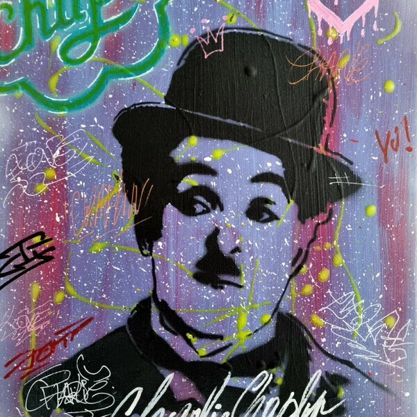 Tableau street art Charlie Chaplin