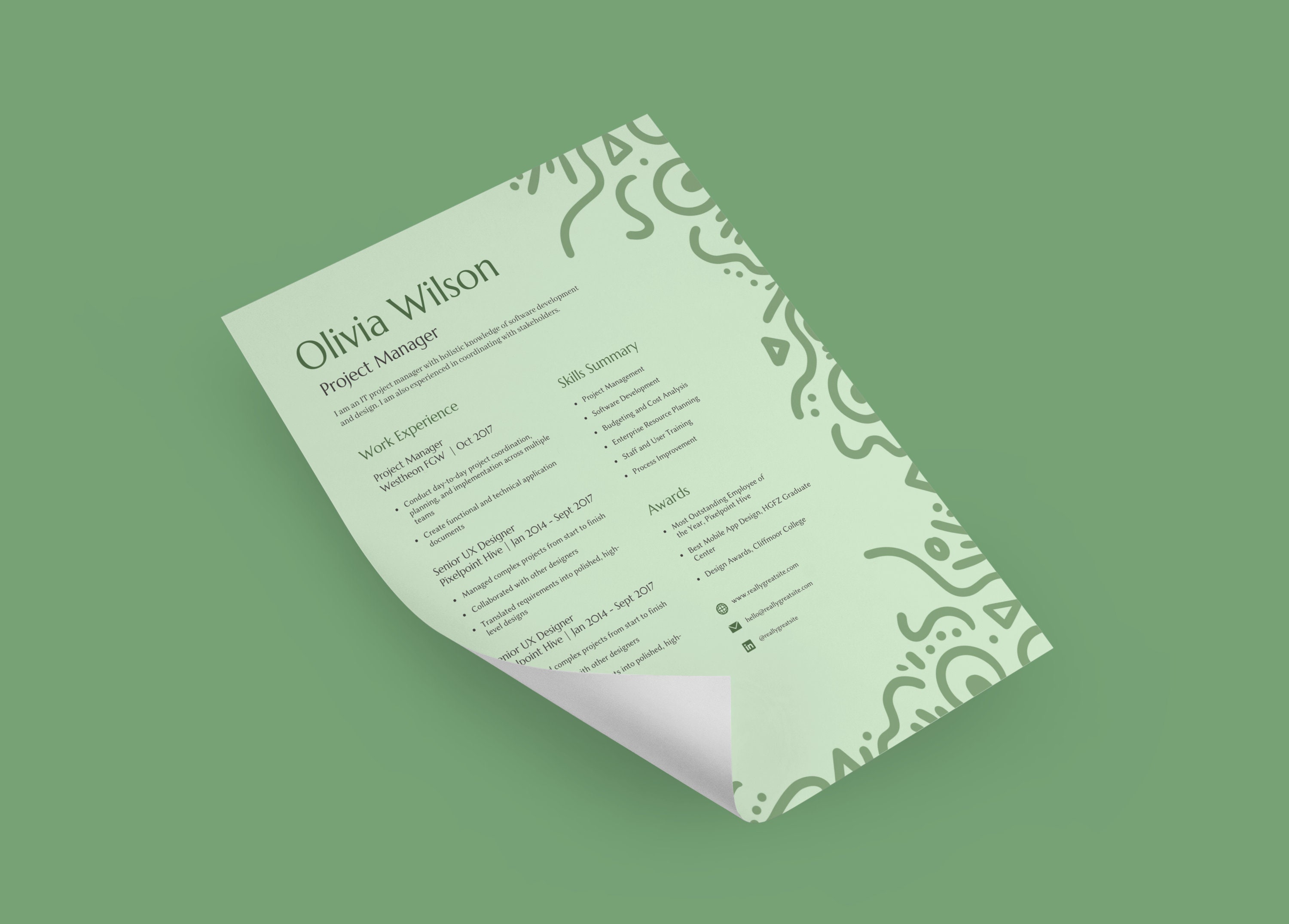 color-block-resume-cv-template-via-canva-4-page-pack-etsy