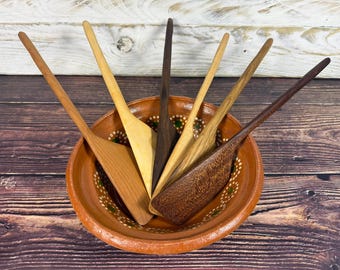 Hand-Carved Wooden Spatula – Rustic Hardwood Kitchen Utensil, Cooking & Serving Tool, Handmade Kitchenware