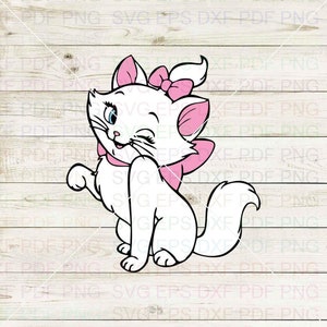 Marie_The_Aristocats_020 Svg Dxf Eps Pdf Png、Cricut、カッティングファイル、ベクター、クリップアート - 即時ダウンロード