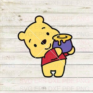 Winnie_The_Pooh_010 Svg Dxf Eps Pdf Png, Cricut, File di taglio, Vettore, Clipart - Download immediato