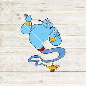 Lámpara mágica de genio de Aladino 011 Svg Dxf Eps Pdf Png, Cricut, Archivo de corte, Vector, Clipart - Descarga instantánea