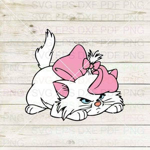 Marie_Peeved_The_Aristocats_013 Svg Dxf Eps Pdf Png、Cricut、カッティングファイル、ベクター、クリップアート - 即時ダウンロード