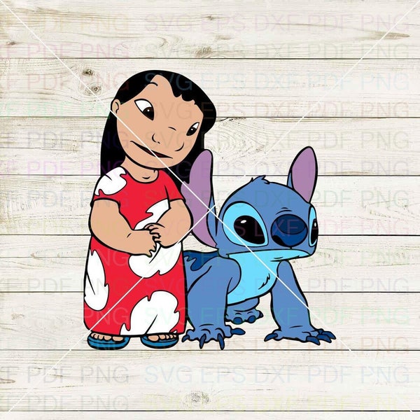 Lilo_And_Stitch_013 Svg Dxf Eps Pdf Png, Cricut, Cutting file, Vector, Clipart - Instant Download