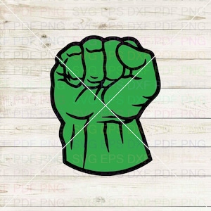 Hulk_Hand_Face_Silhouette_026 Svg Dxf Eps Pdf Png, Cricut, Cutting-bestand, Vector, Clipart - Instant Download