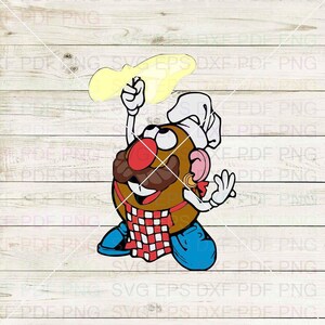 Potato_Head_Toy_Story_016 Svg Dxf Eps Pdf Png, Cricut, Archivo de corte, Vector, Clipart - Descarga instantánea