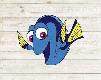 Dory_Finding_Nemo_005 Svg Dxf Eps Pdf Png, Cricut, Cutting file, Vector, Clipart - Instant Download